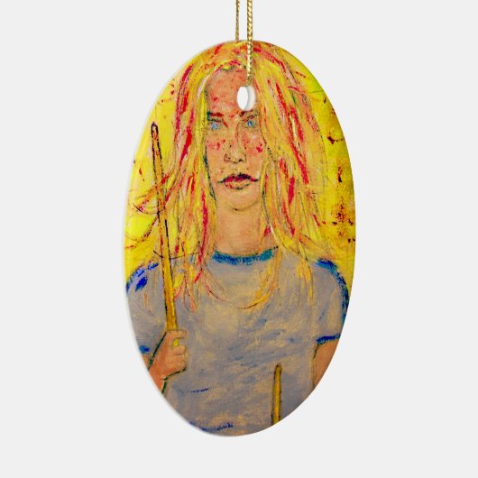 trommelmeisje op hoogte keramisch ornament (Rechts)