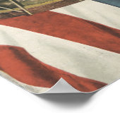  trommelmuziekkunst Drummer vlag Militair Poster (Hoek)