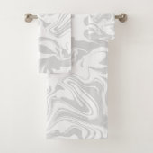 Trommelpatroon, grijze en witte handdoek (Insitu)