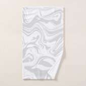 Trommelpatroon, grijze en witte handdoek (Handdoek)