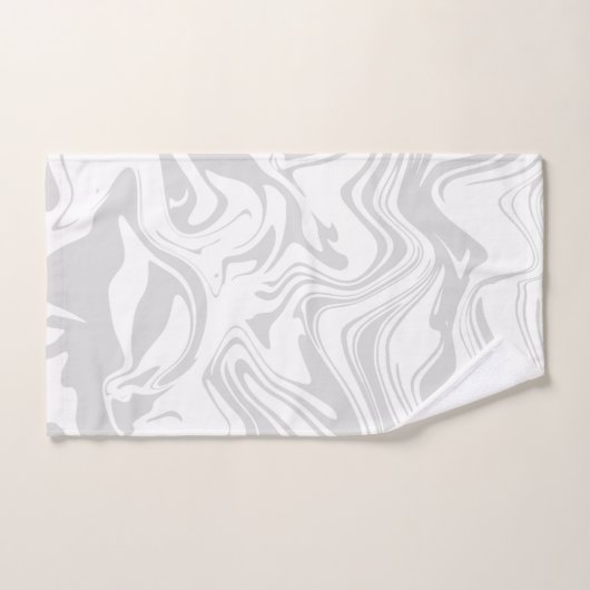 Trommelpatroon, grijze en witte handdoek (Handdoek)