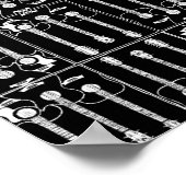 trommels en gitaren voor muren poster (Hoek)