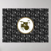 trommels en gitaren voor muren poster (Voorkant)