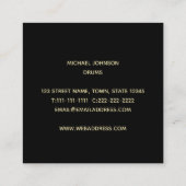 trommels met monogram | Visitekaartje van de drumm (Achterkant)