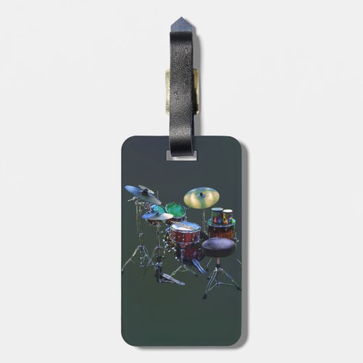Trommelset Bagagelabel (Achterkant verticaal)