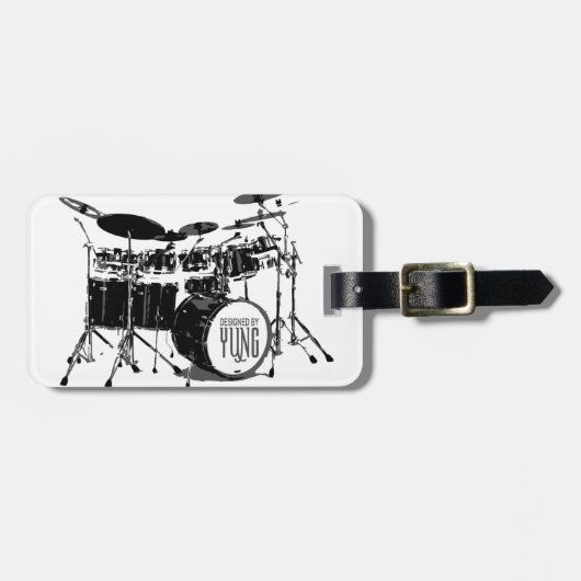 Trommelset Bagagelabel (Voorkant horizontaal)