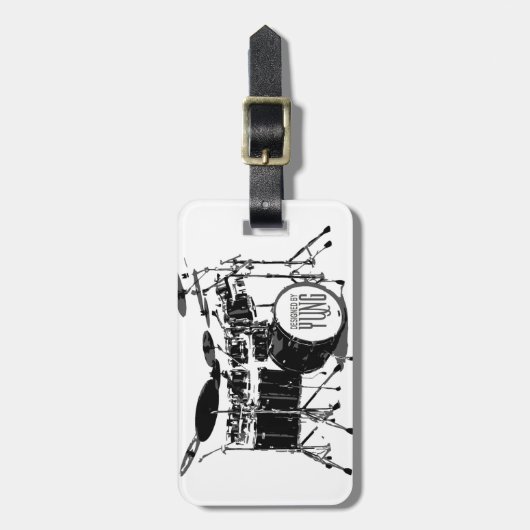 Trommelset Bagagelabel (Voorkant verticaal)