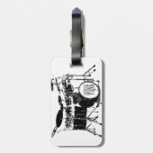 Trommelset Bagagelabel (Achterkant verticaal)