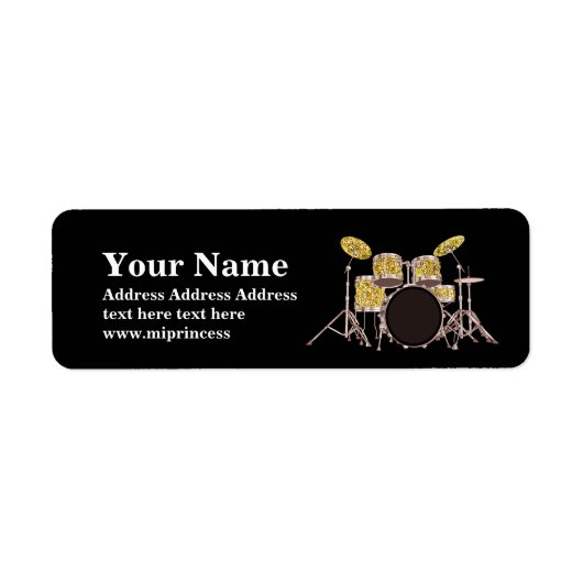 trommelset, muziek, volwassenen, stickers met reto (Voorkant)