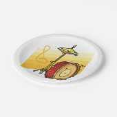 Trommelset Papieren Bordje (Gekanteld)