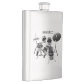 Trommelset / persoonlijke cadeautjes voor drummers heupfles (Rechts)