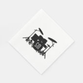 Trommelset wit monogram servet (Hoek)