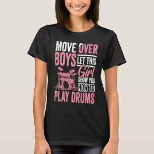 Trommelspeler Kleding Drummer Citaat Drumstel voor T-shirt