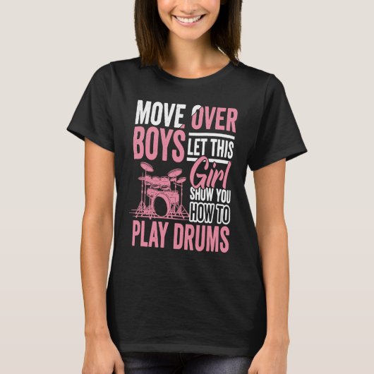 Trommelspeler Kleding Drummer Citaat Drumstel voor T-shirt (Voorkant)