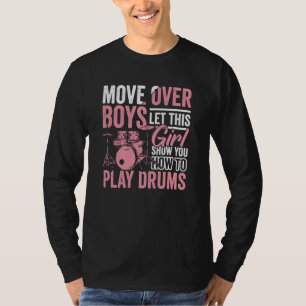 Trommelspeler Kleding Drummer Citaat Drumstel voor T-shirt
