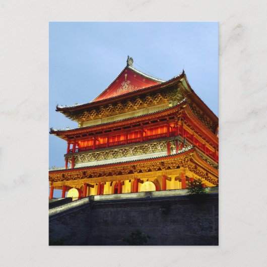 Trommeltoren van Xi'An Briefkaart (Voorkant)