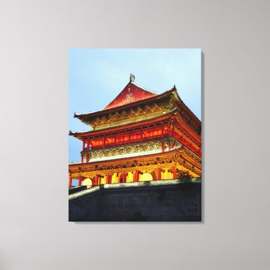 Trommeltoren van Xi'An Canvas Afdruk (Voorkant)