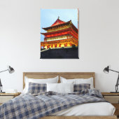 Trommeltoren van Xi'An Canvas Afdruk (Insitu (Slaapkamer))