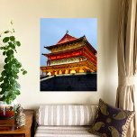 Trommeltoren van Xi'An Canvas Afdruk<br><div class="desc">Xi'an Drum Tower wordt 's avonds in Xi'an, China, meegenomen. Elke Chinese stad uit het Ming-tijdperk had een klokkentoren en een trommeltoren om te helpen de tijd te herkennen en belangrijke gebeurtenissen te markeren. Het centrum van de oude stad Xi'an is twee van de beroemdste voorbeelden. De gebouwen zijn gebouwd...</div>