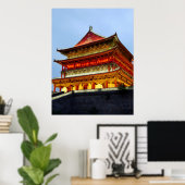 Trommeltoren van Xi'An Canvas afdrukken Poster (Thuiskantoor)