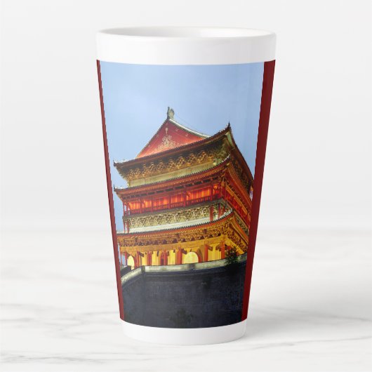 Trommeltoren van Xi'An Latte Mok (Voorkant)