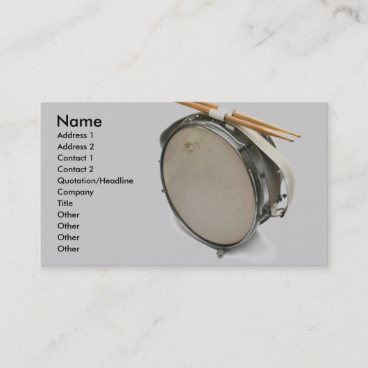 TrommelVisitekaartje Visitekaartje (Voorkant)