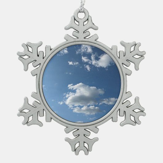 Trommelvliezen Tin Sneeuwvlok Ornament (Voorkant)