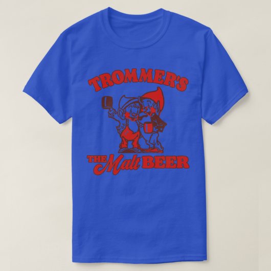 Trommers Gnomen Retro Defunct Malt Bier T-shirt (Design voorkant)