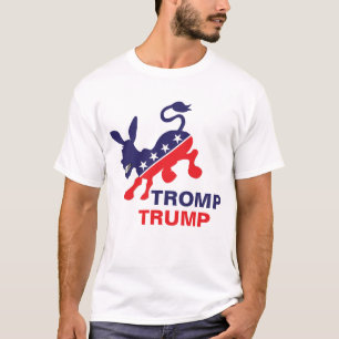 Tromp Trump houdt Democratische Donkey Political I T-shirt