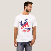 Tromp Trump houdt Democratische Donkey Political I T-shirt (Voorkant volledig)