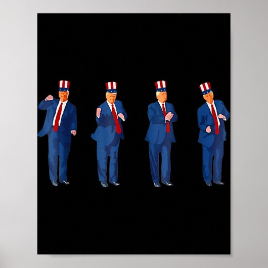 Trompdans 4 juli Trump 2025 _1  Poster (Voorkant)