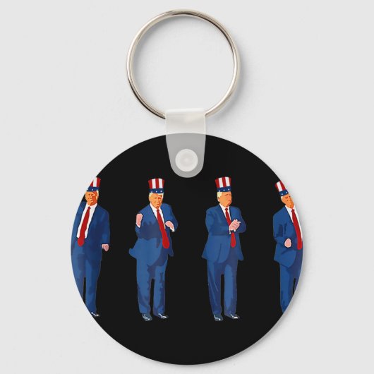 Trompdans 4 juli Trump 2025 _1 Sleutelhanger (Voorkant)