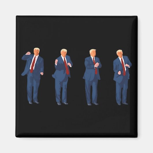 Trompdans 4 juli Trump 2025 Magneet (Voorkant)