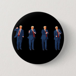 Trompdans 4 juli Trump 2025  Ronde Button 5,7 Cm