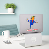Trompdans Sticker (Laptop op bureau)