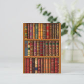 Trompe - l ' oeil "Franse bibliotheek". Briefkaart (Staand voorkant)