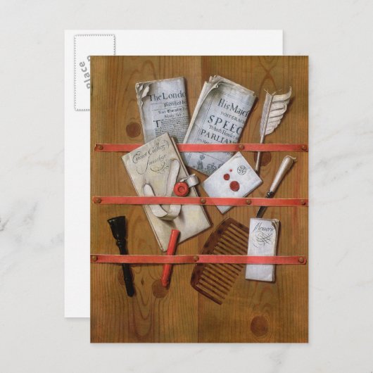 Trompe l'oeil 1702 briefkaart (Voorkant / Achterkant)