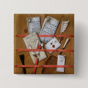 Trompe l'oeil 1702 vierkante button 5,1 cm