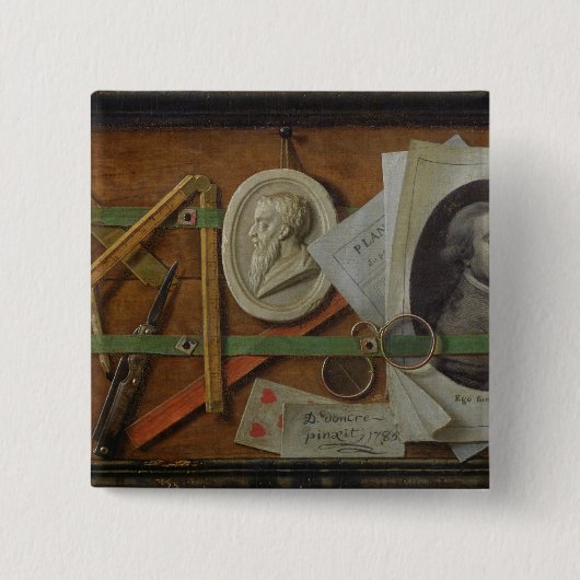 Trompe l'Oeil 1785 Vierkante Button 5,1 Cm (Voorkant)