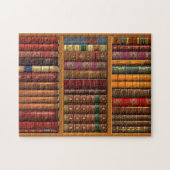 Trompe l'oeil "Franse bibliotheek". Legpuzzel (Horizontaal)