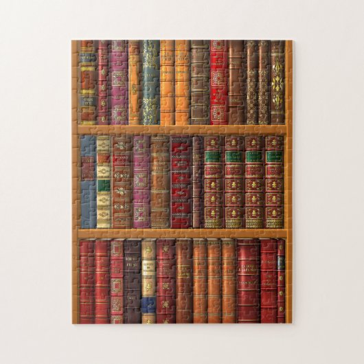 Trompe l'oeil "Franse bibliotheek". Legpuzzel (Verticaal)