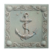 Trompe L'oeil Marine Life Anchor ID1190c Tegeltje (Voorkant)