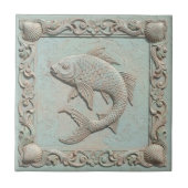 Trompe L'oeil Marine Life Fish ID1190f Tegeltje (Voorkant)