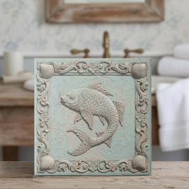 Trompe L'oeil Marine Life Fish ID1190f Tegeltje