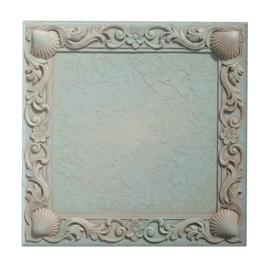 Trompe L'oeil Marine Life Shell Border 1 ID1190e Tegeltje (Voorkant)