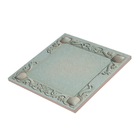 Trompe L'oeil Marine Life Shell Border 2 ID1190j Tegeltje (Zijkant)