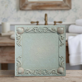 Trompe L'oeil Marine Life Shell Border 2 ID1190j Tegeltje