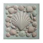 Trompe L'oeil Marine Life Shell Collection ID1190b Tegeltje (Voorkant)