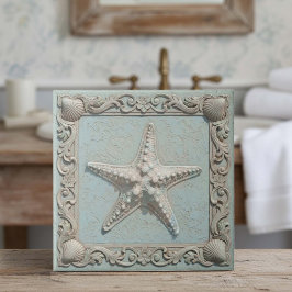 Trompe L'oeil Marine Life Starfish ID1190h Tegeltje