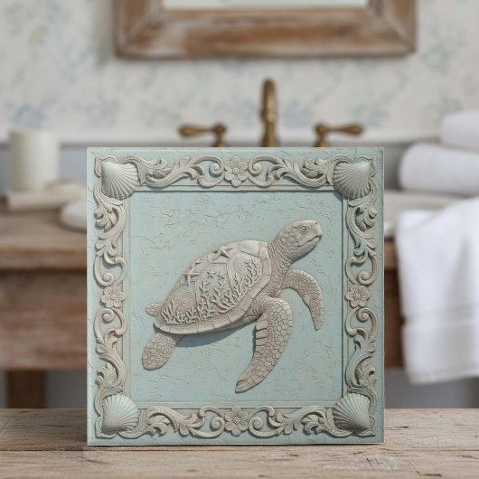 Trompe L'oeil Marine Life Turtle ID1190i Tegeltje